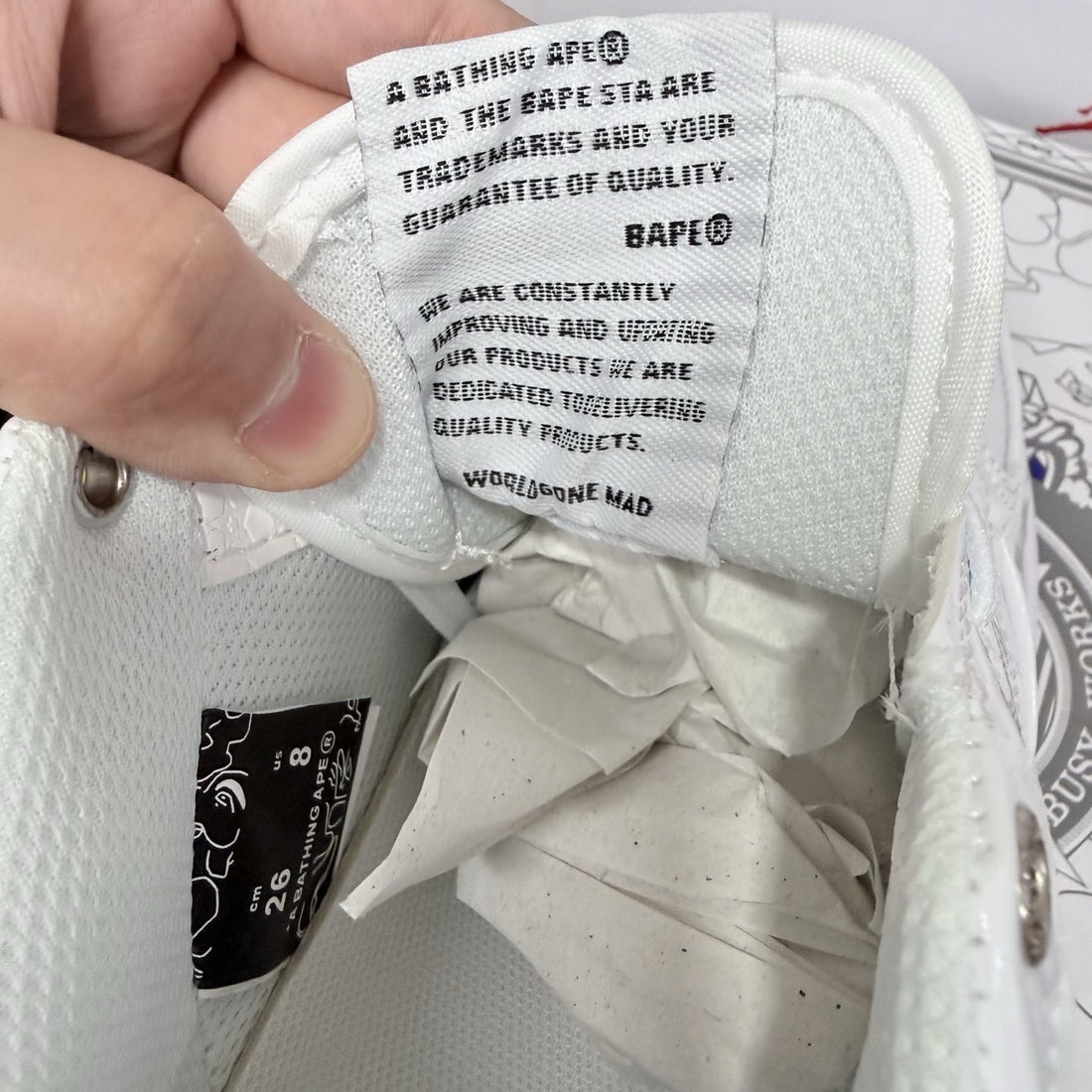 Bape Sta White Black