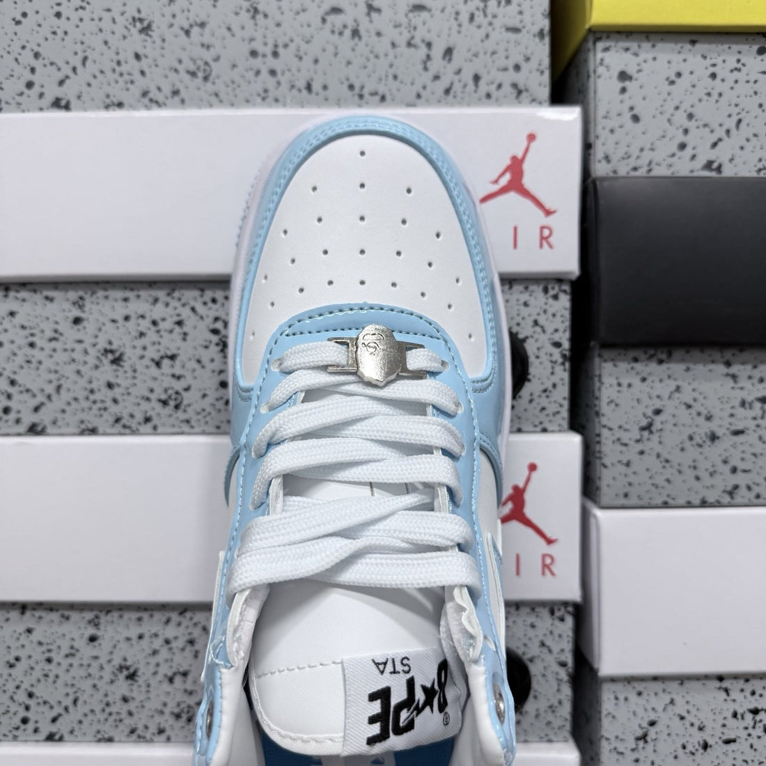 Bape Sta White Blue Patent
