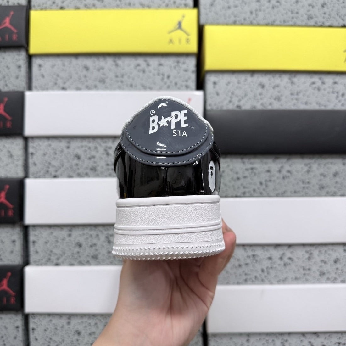 Bape Sta Black Grey Gloss