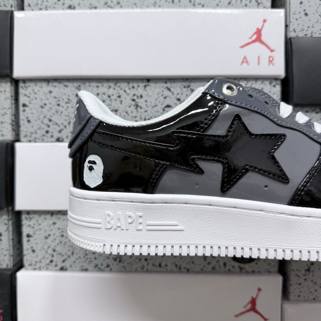 Bape Sta Black Grey Gloss