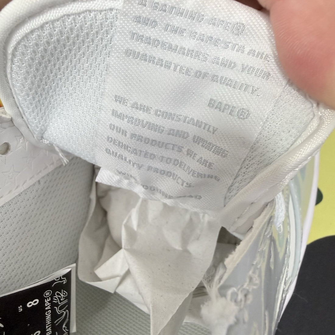 Bape Sta Grey White Patent