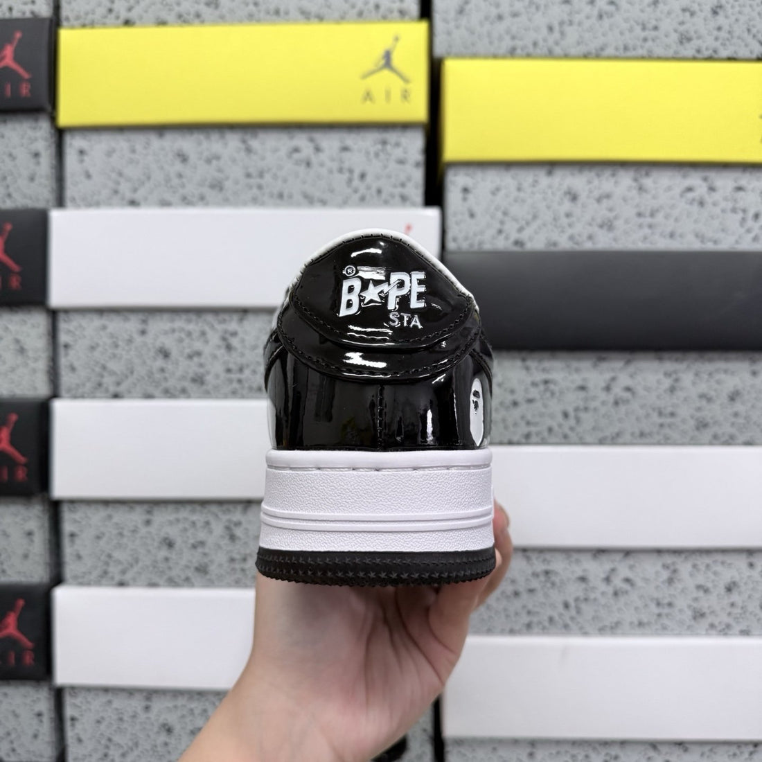 Bape Sta White Black Gloss