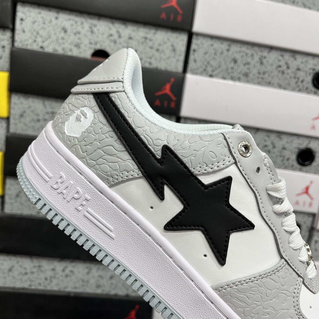 Bape Sta Grey White Black