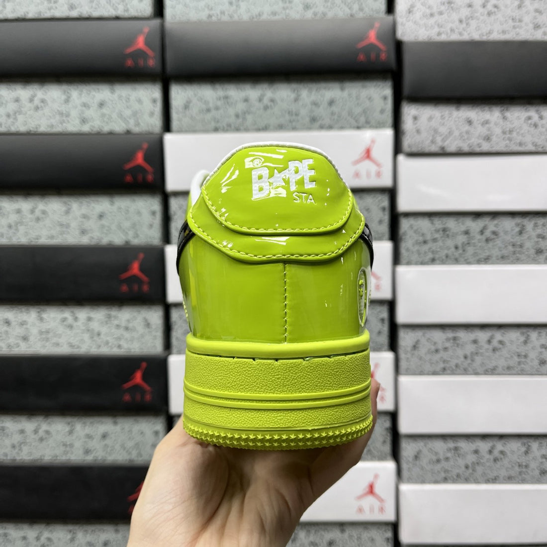 Bape Sta Neon Green Gloss