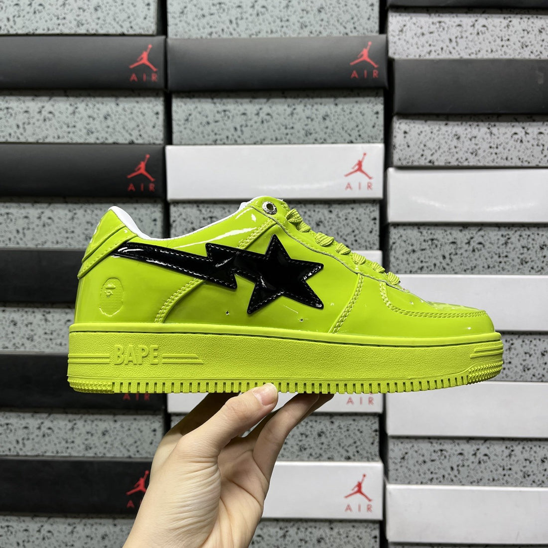 Bape Sta Neon Green Gloss