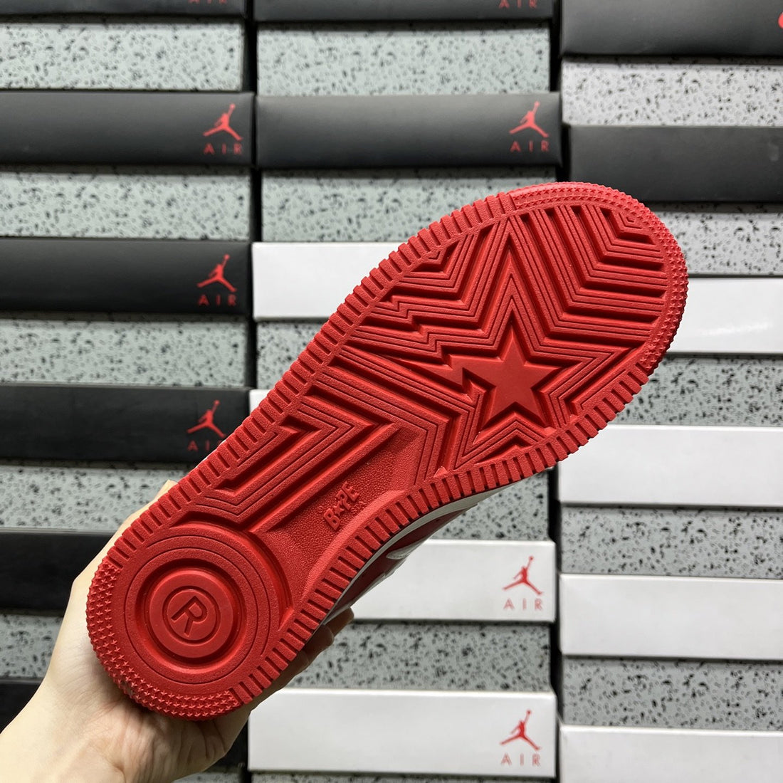 Bape Sta Red White Patent
