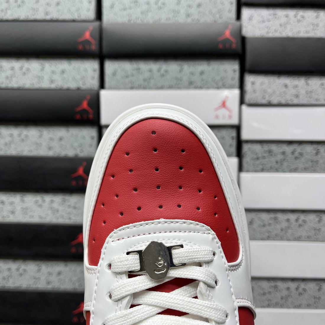 Bape Sta Red White Patent