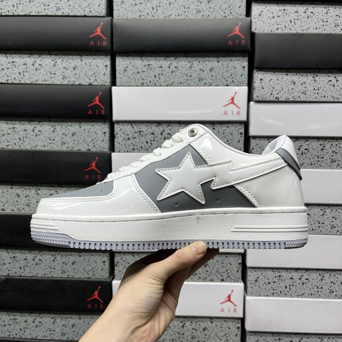 Bape Sta Grey White Two Tone