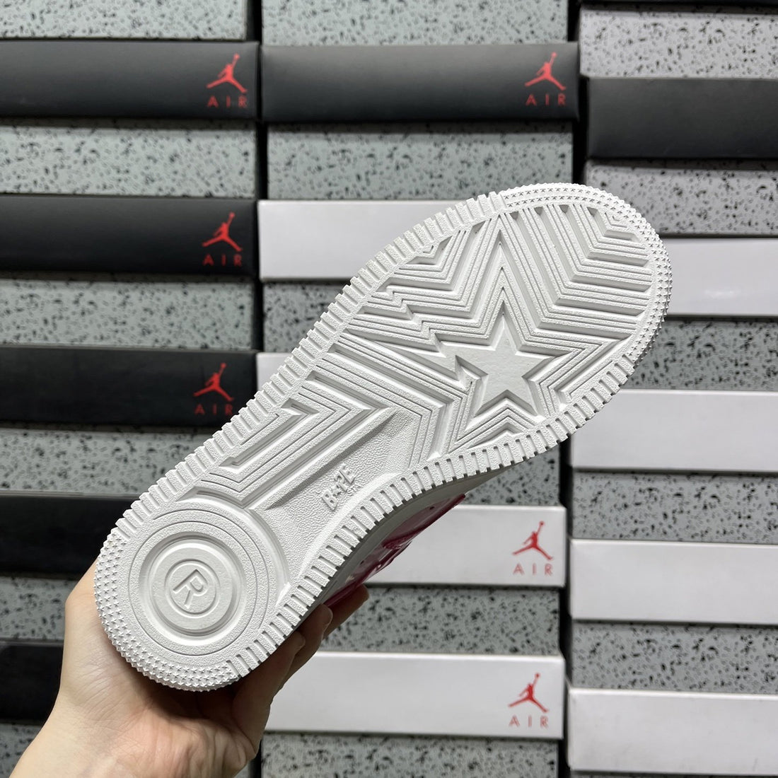 Bape Sta Pink White Patent