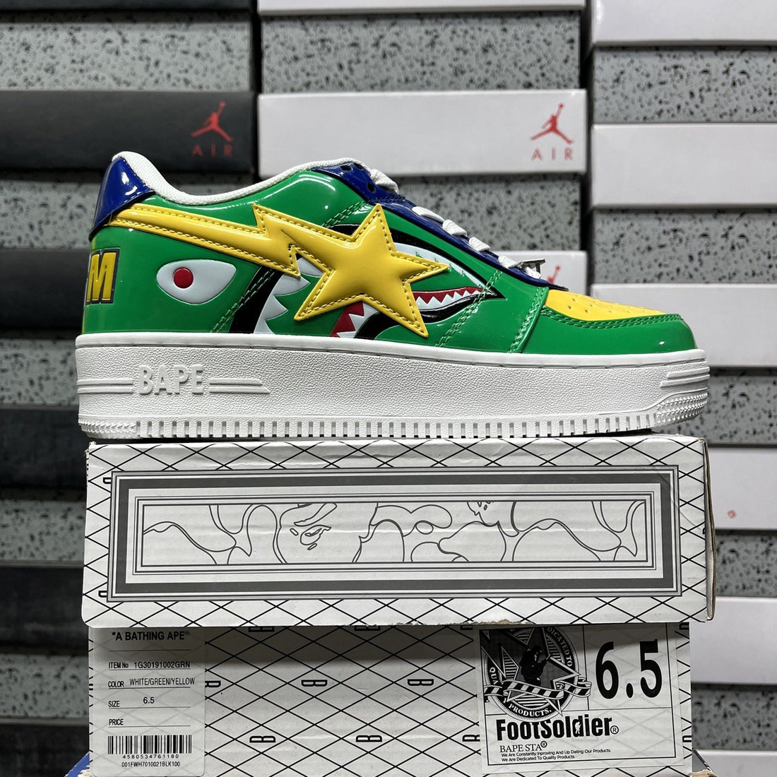 Bape Sta Green Shark