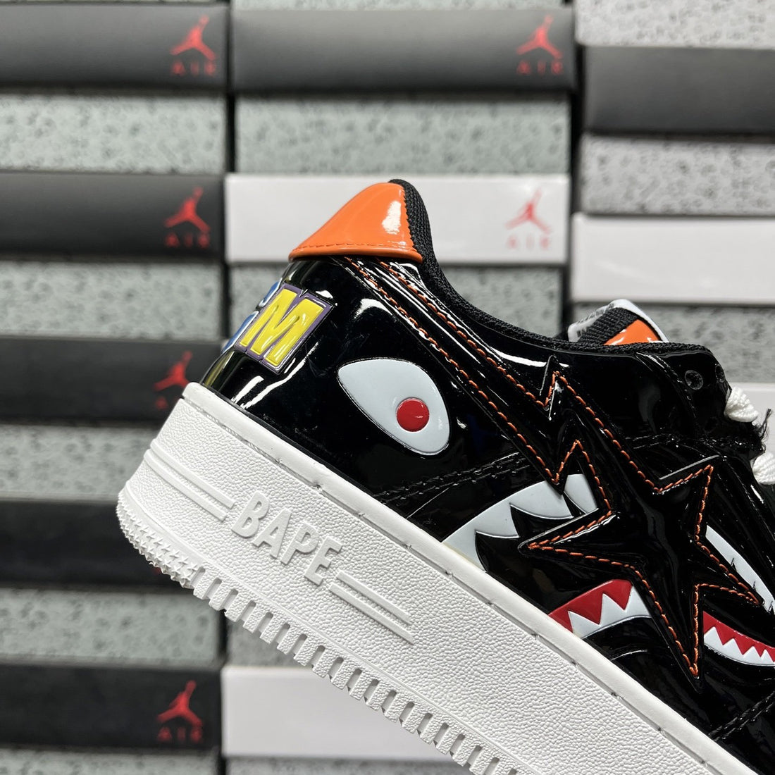 Bape Sta Black Orange Shark