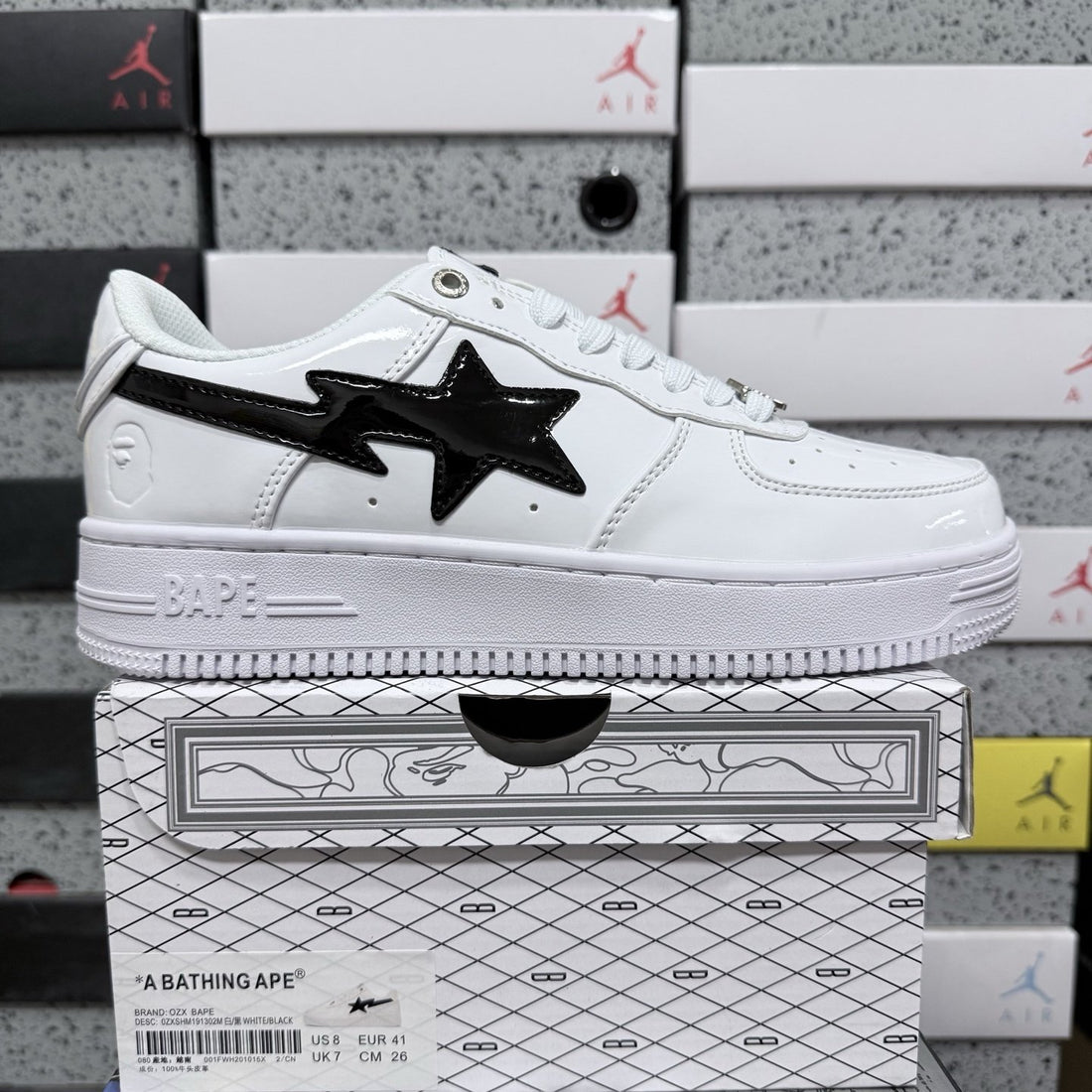 Bape Sta White Black