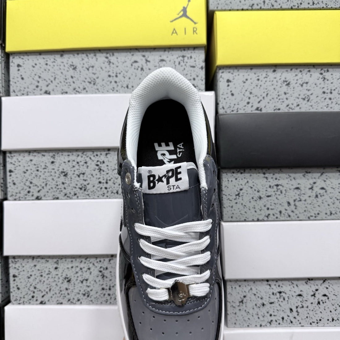 Bape Sta Black Grey Gloss
