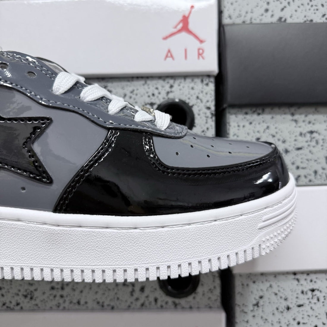 Bape Sta Black Grey Gloss