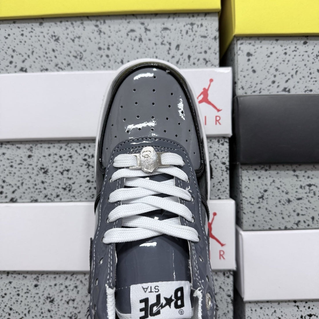 Bape Sta Black Grey Gloss