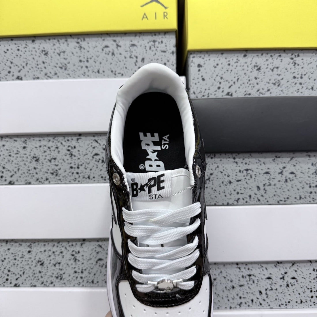 Bape Sta White Black Gloss