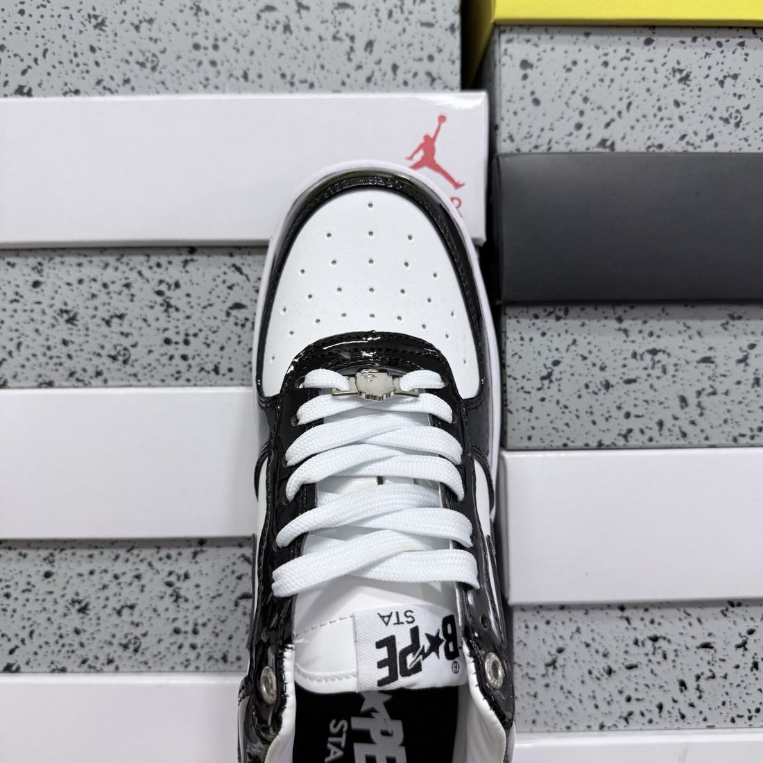 Bape Sta White Black Gloss