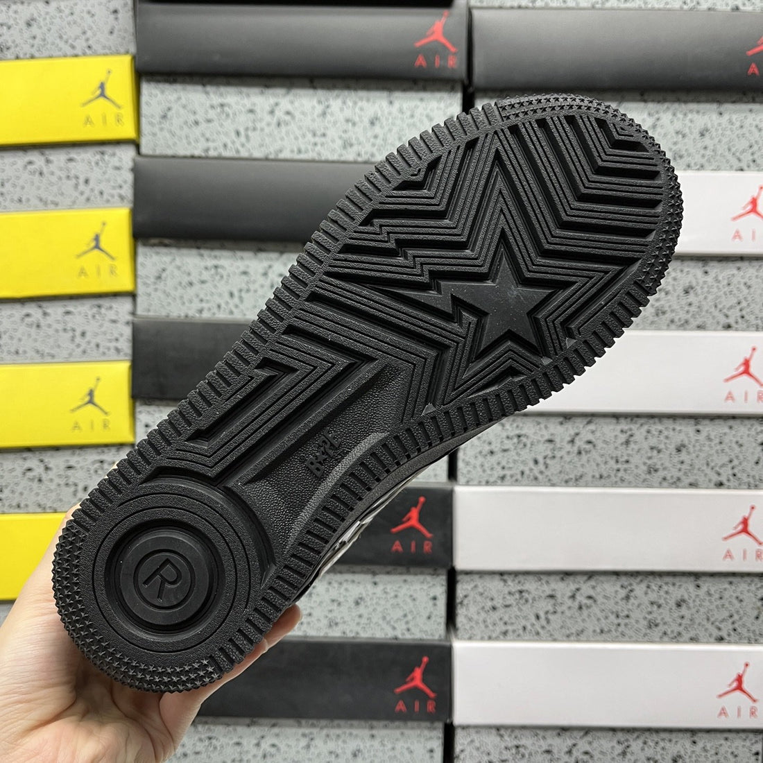 Bape Sta Black Patent White