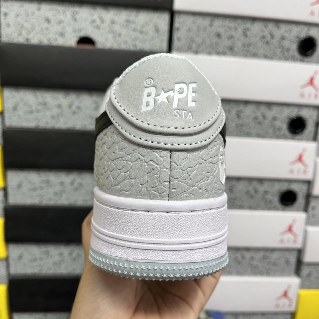Bape Sta Grey White Black