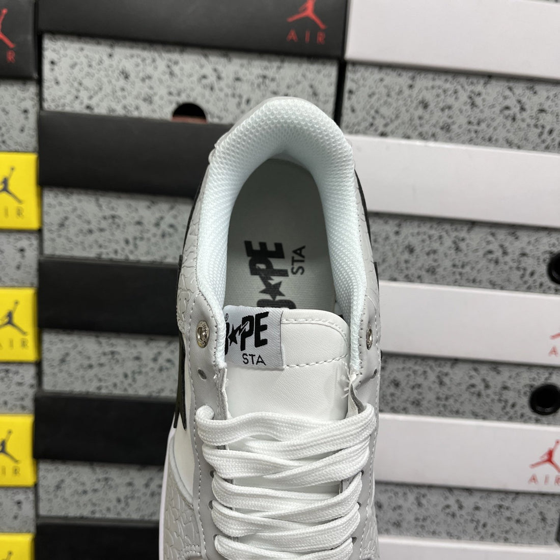 Bape Sta Grey White Black