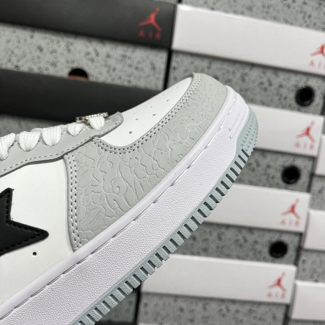 Bape Sta Grey White Black