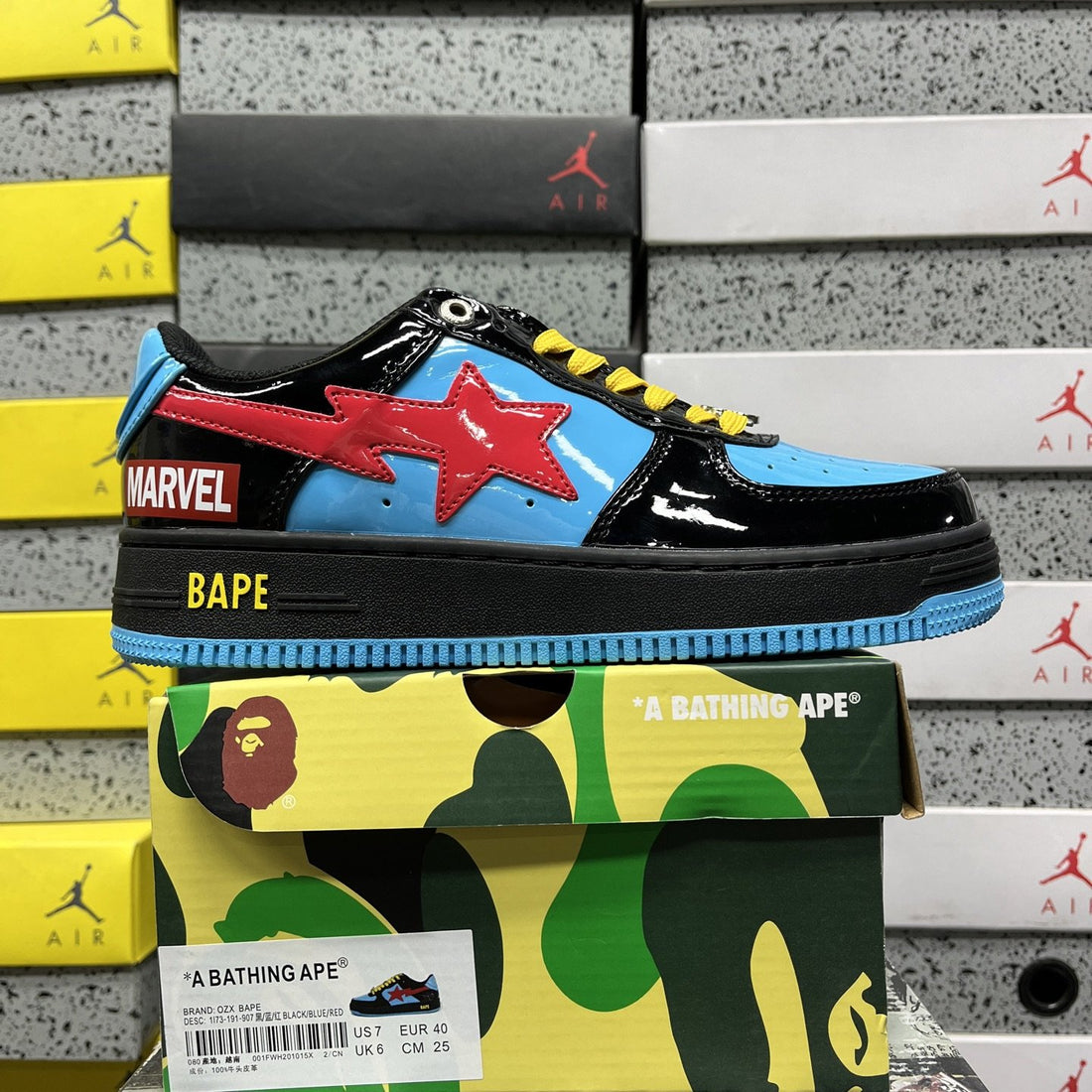 Bape Sta Black Navy Red