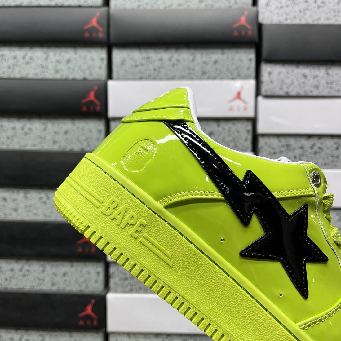 Bape Sta Neon Green Gloss