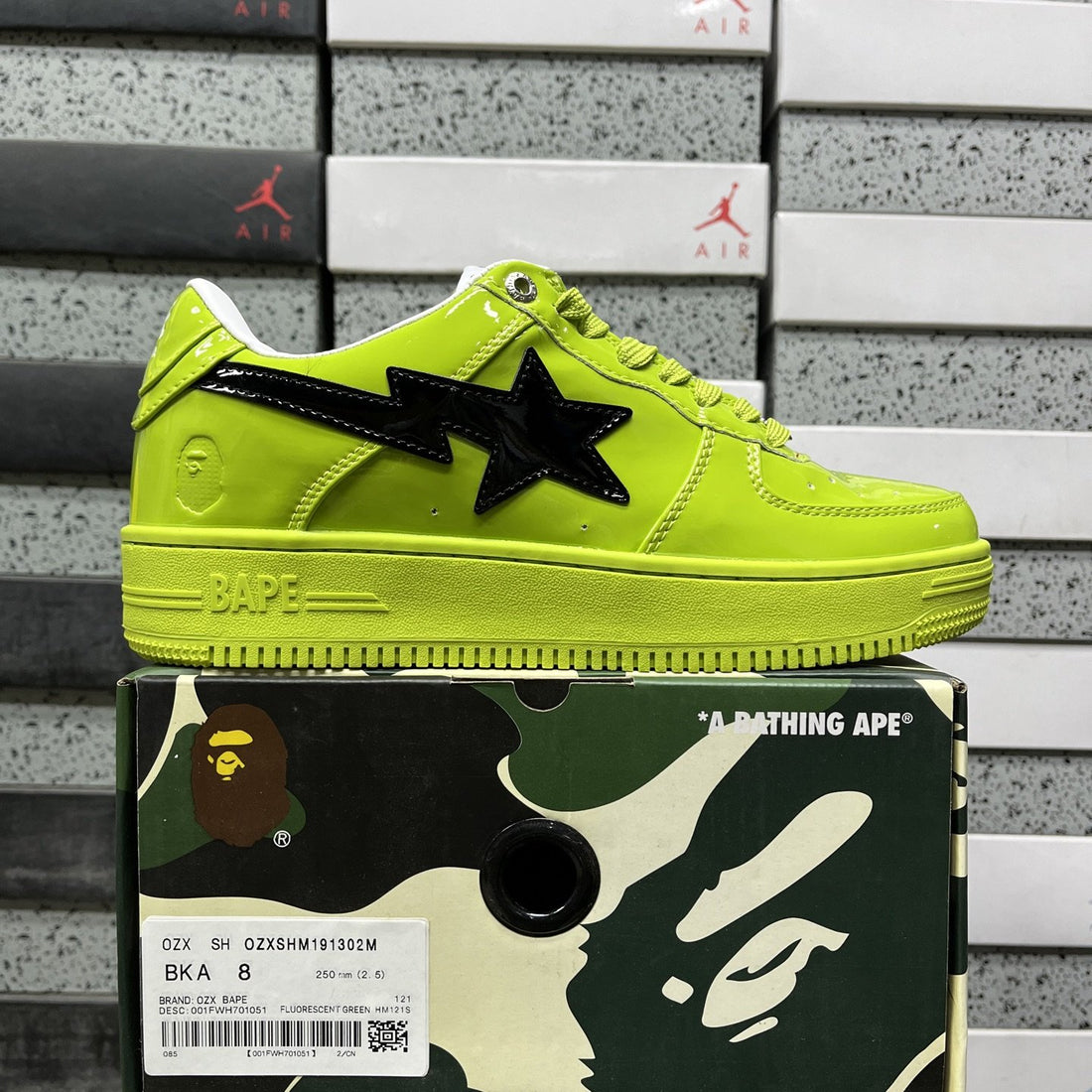 Bape Sta Neon Green Gloss
