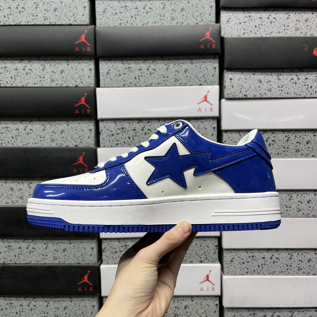 Bape Sta Royal Blue White Patent