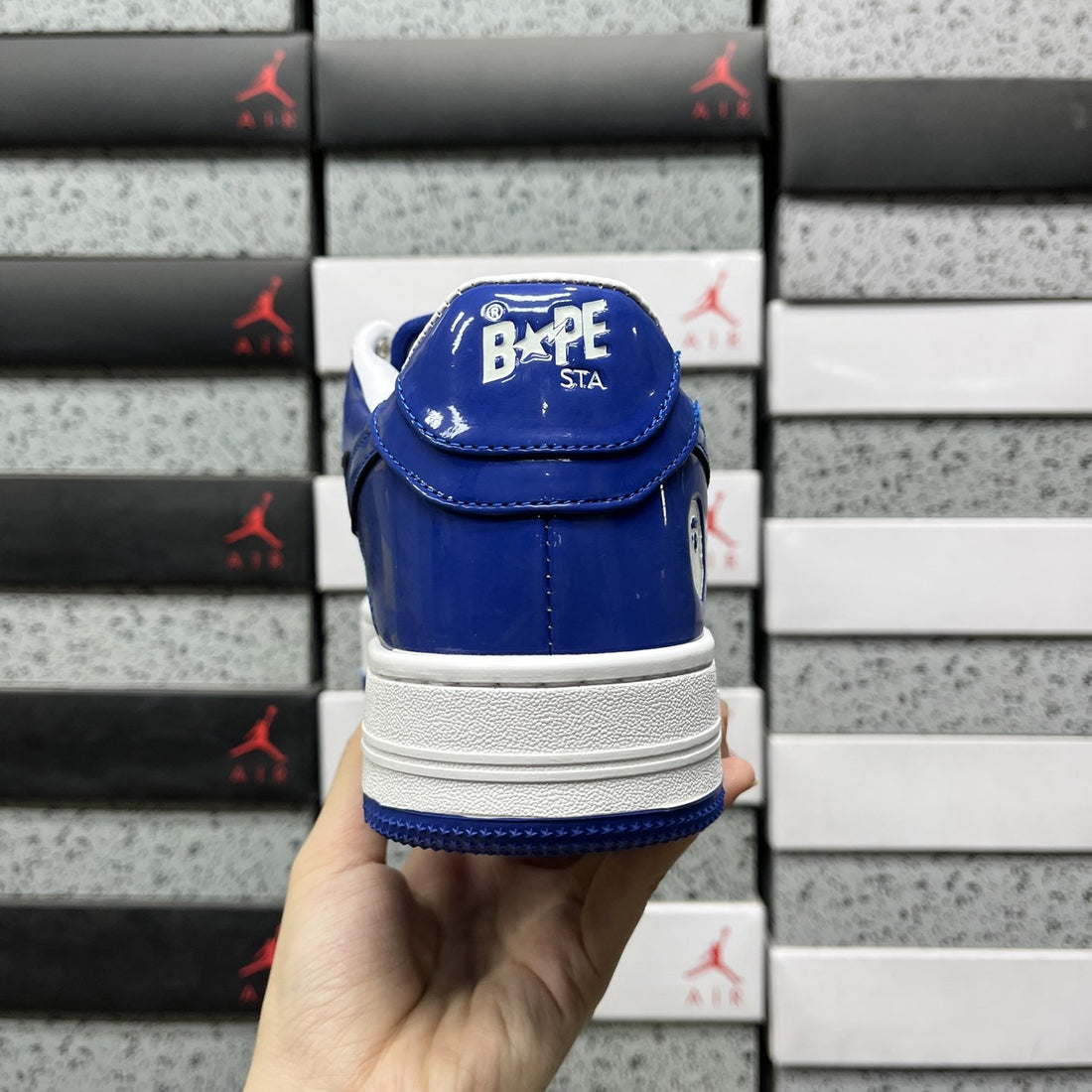 Bape Sta Royal Blue White Patent