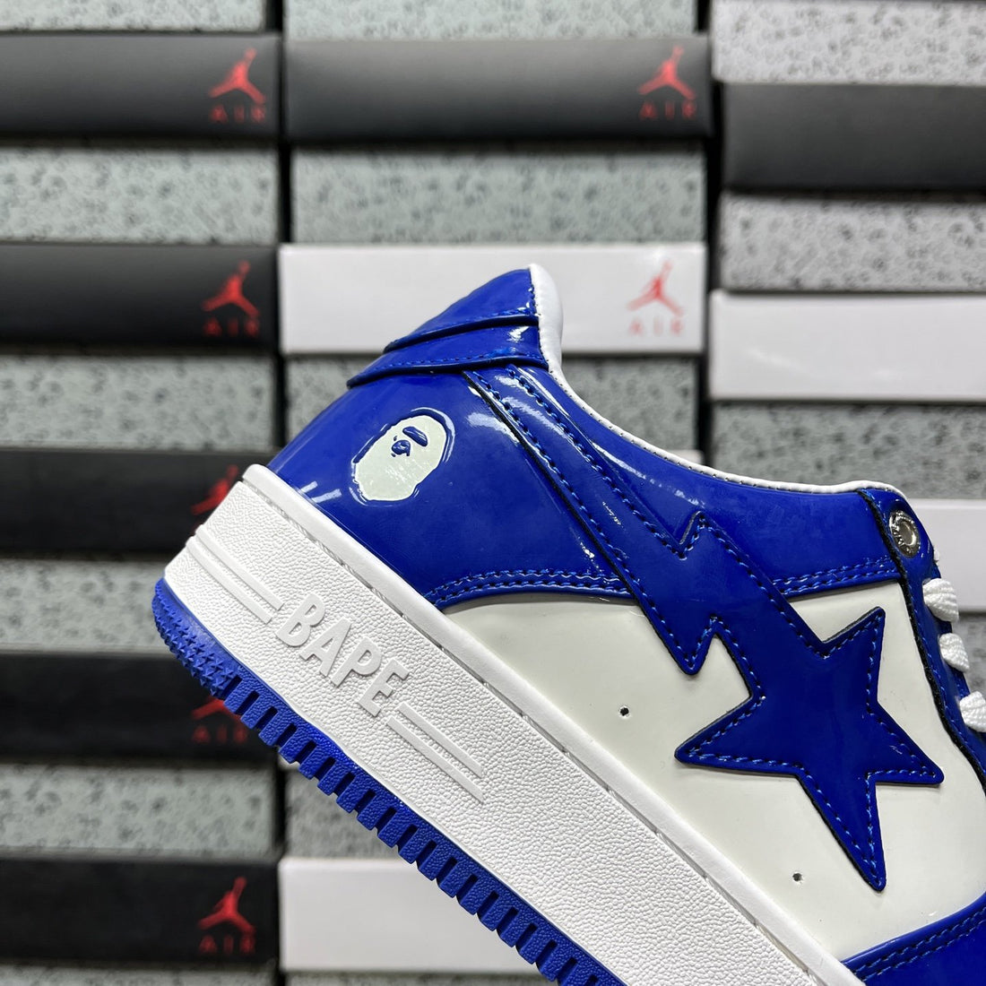 Bape Sta Royal Blue White Patent