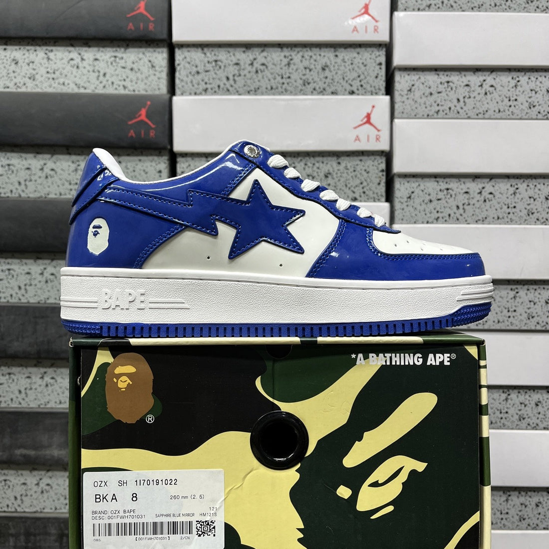 Bape Sta Royal Blue White Patent