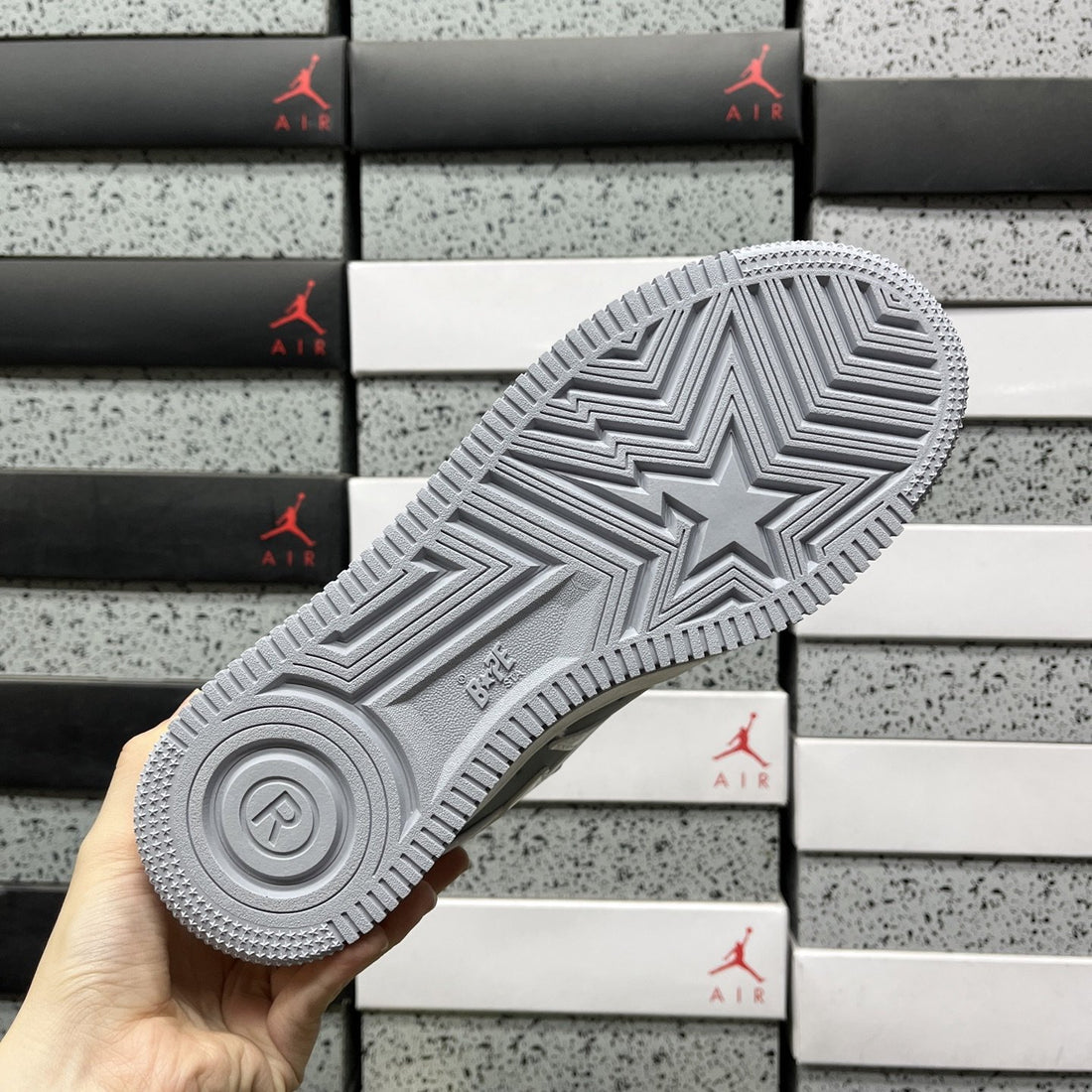 Bape Sta Grey White Two Tone