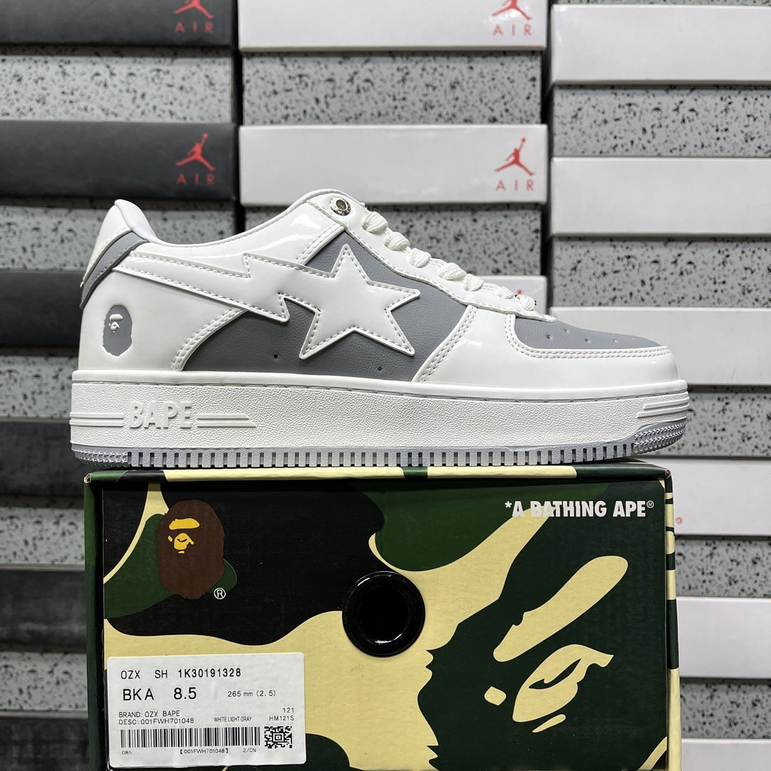 Bape Sta Grey White Two Tone