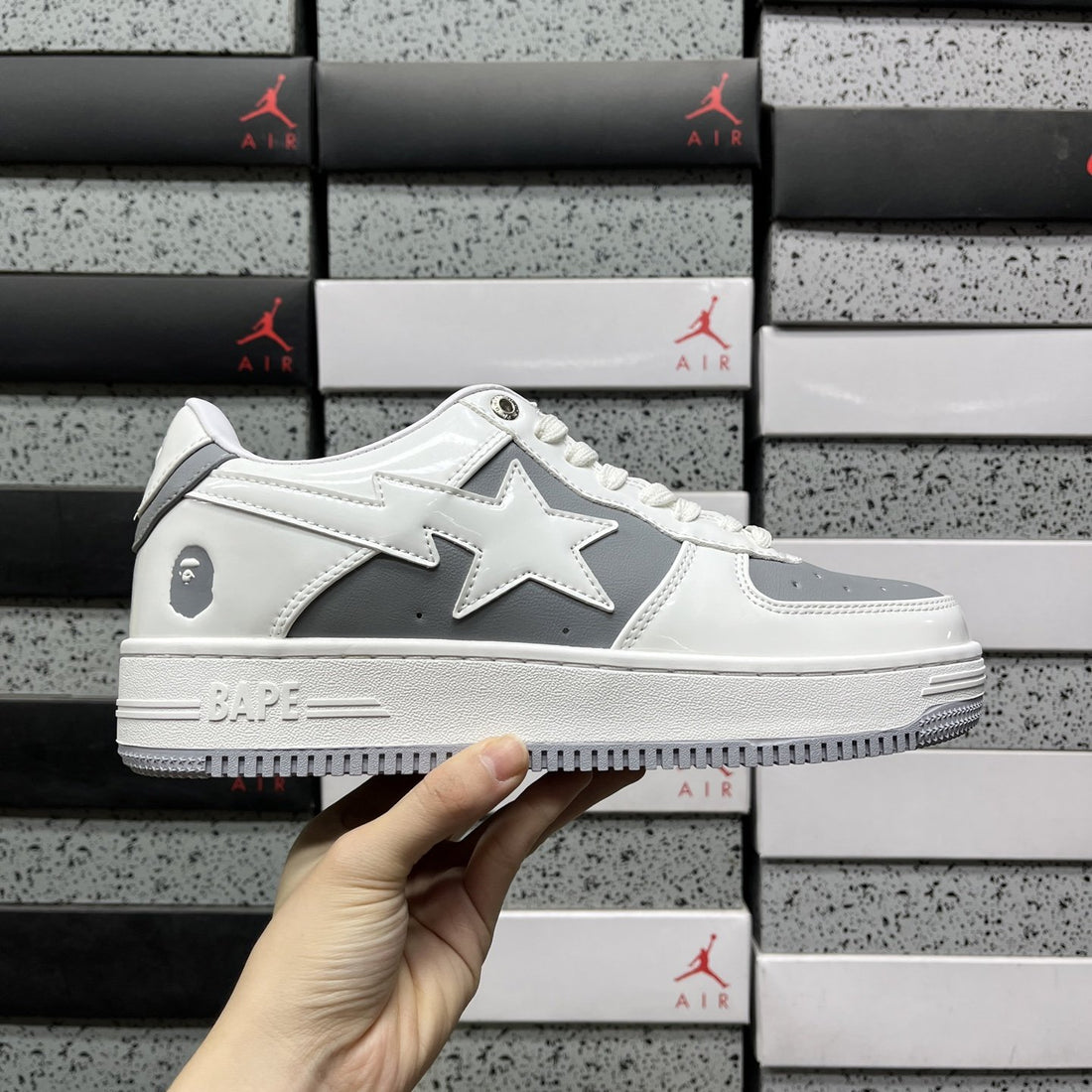Bape Sta Grey White Two Tone