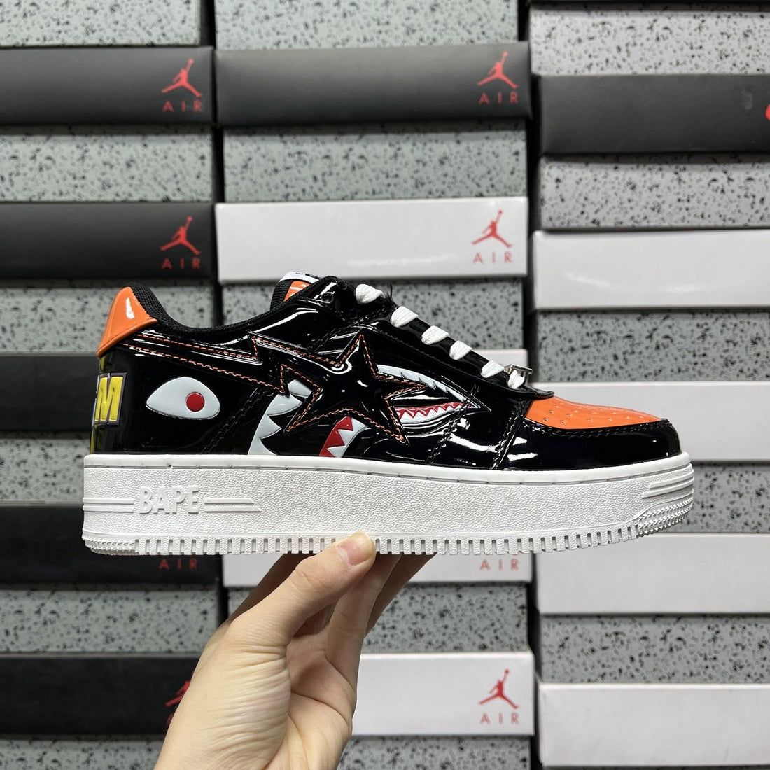 Bape Sta Black Orange Shark