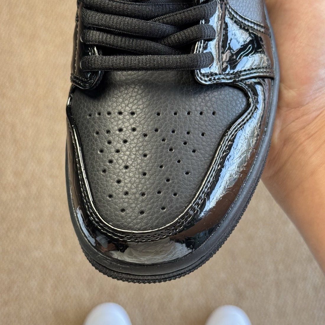 Air Jordan 1 Low Black Croc Patent