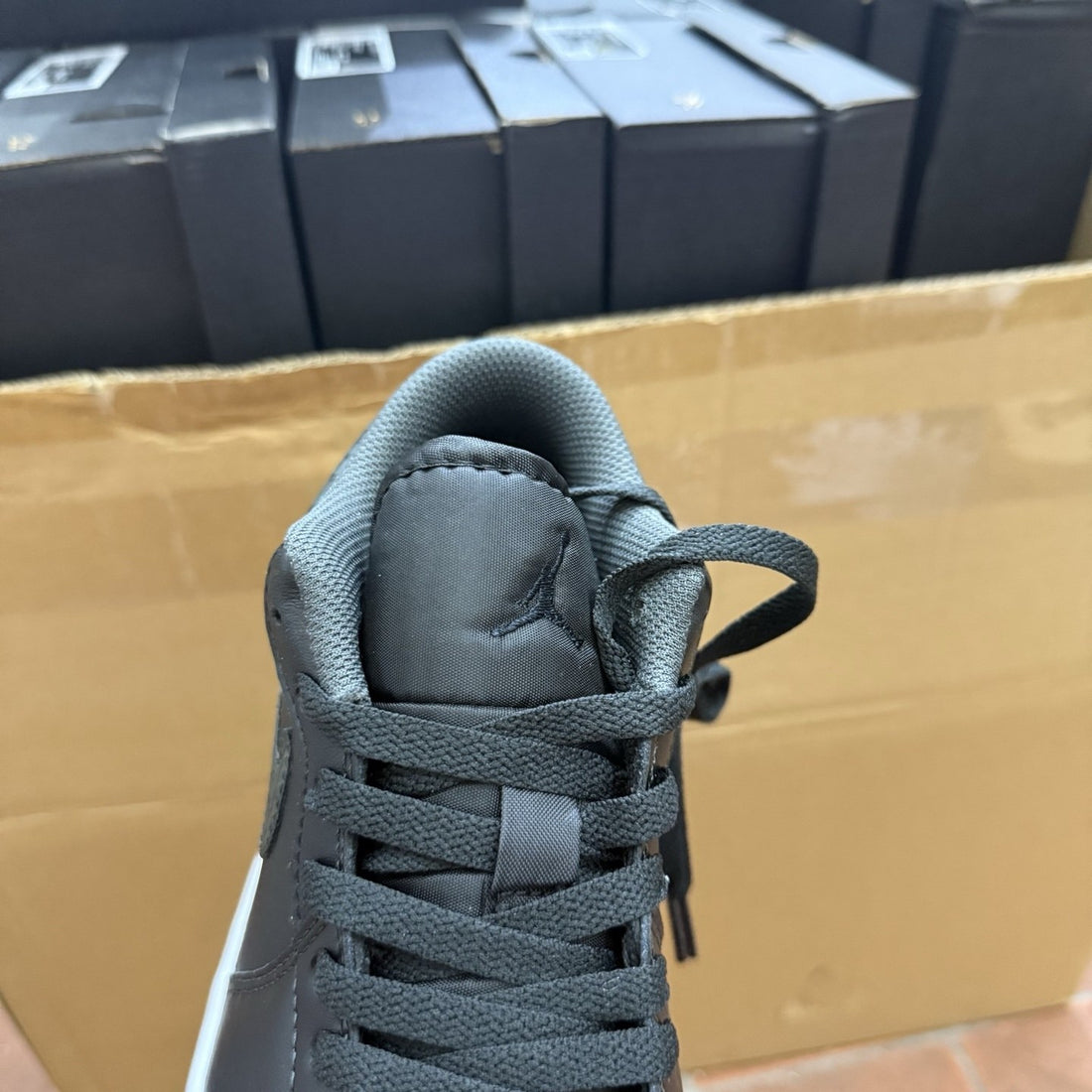 Air Jordan 1 Low Black Elephant Suede