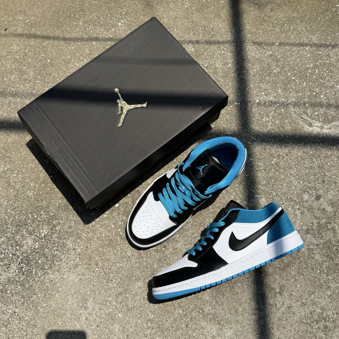 Air Jordan 1 Low Black Laser Blue