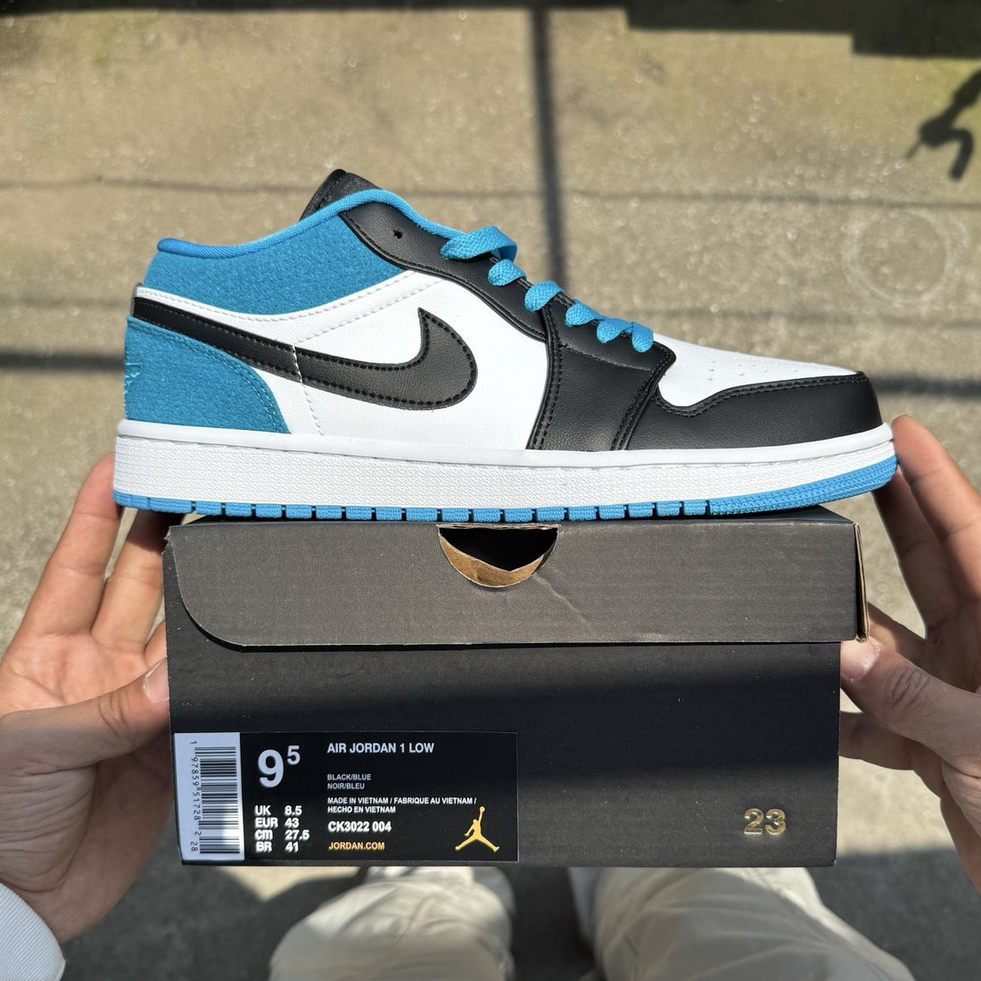 Air Jordan 1 Low Black Laser Blue