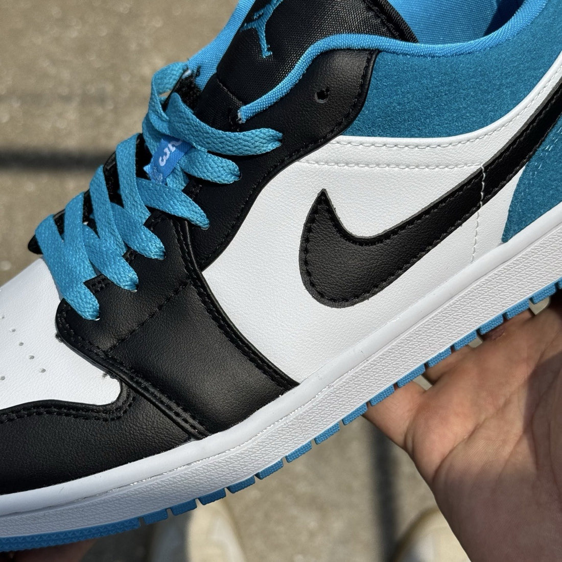 Air Jordan 1 Low Black Laser Blue