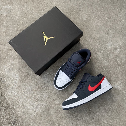 Air Jordan 1 Low Black Navy Red
