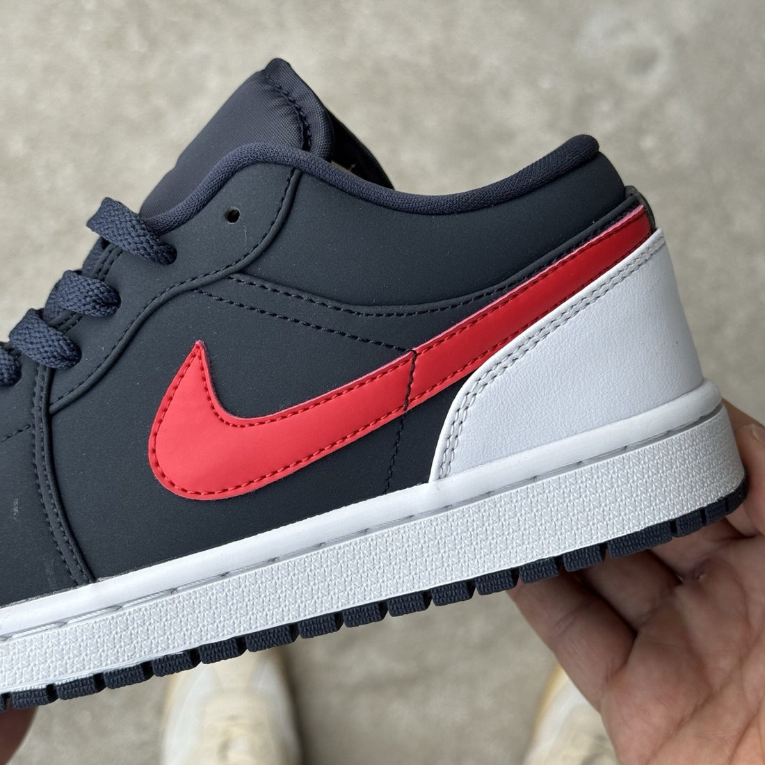 Air Jordan 1 Low Black Navy Red