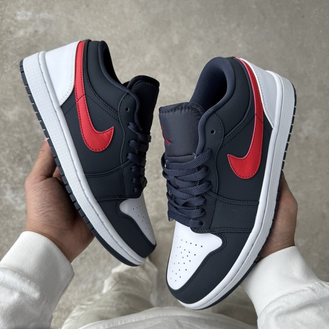 Air Jordan 1 Low Black Navy Red