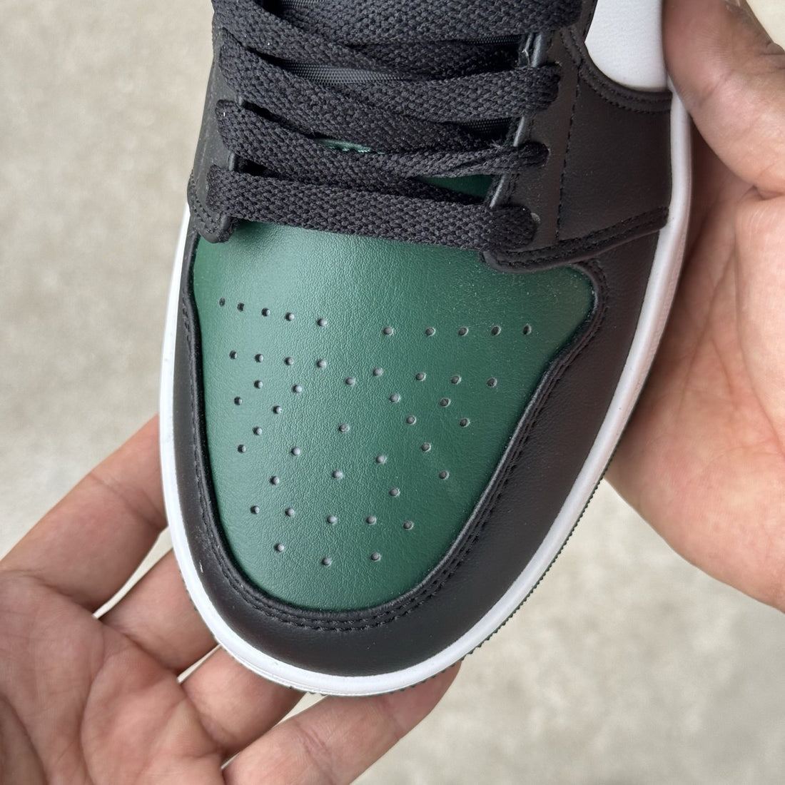 Air Jordan 1 Low Black Noble Green
