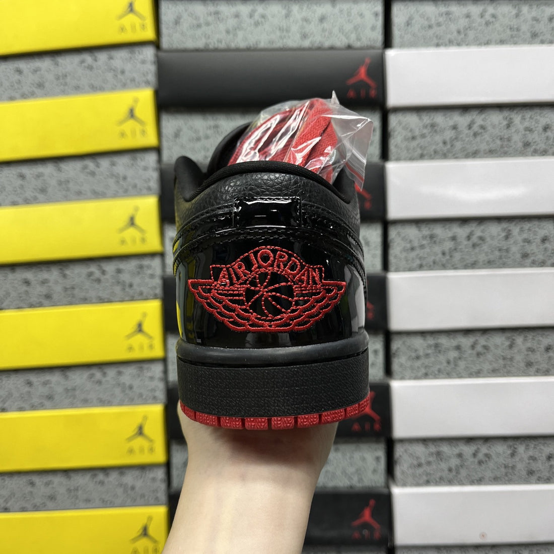Air Jordan 1 Low Black Patent Bred