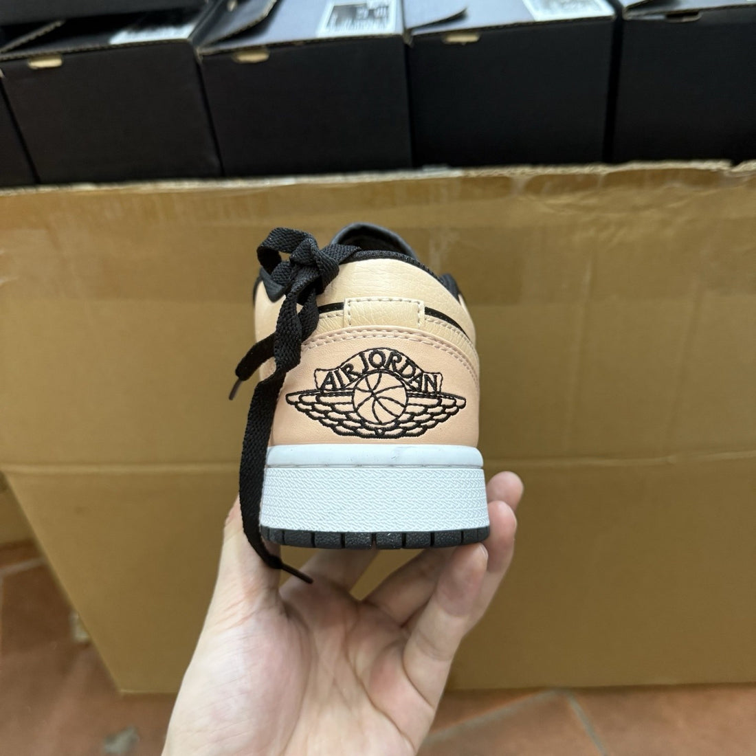 Air Jordan 1 Low Black Peach Ice