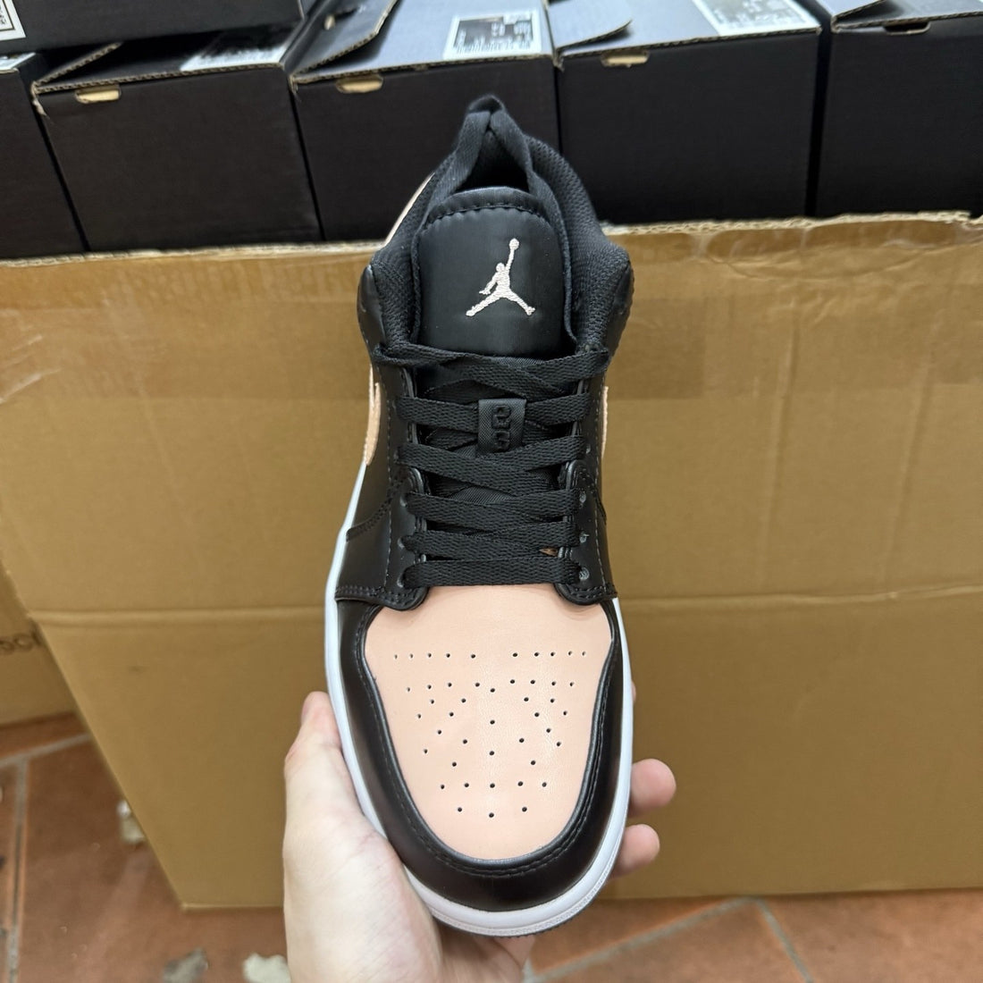 Air Jordan 1 Low Black Peach Ice