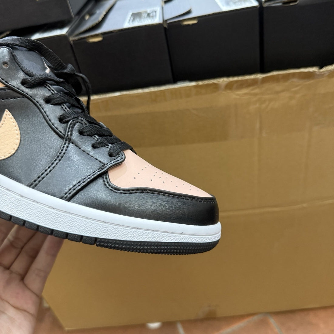Air Jordan 1 Low Black Peach Ice