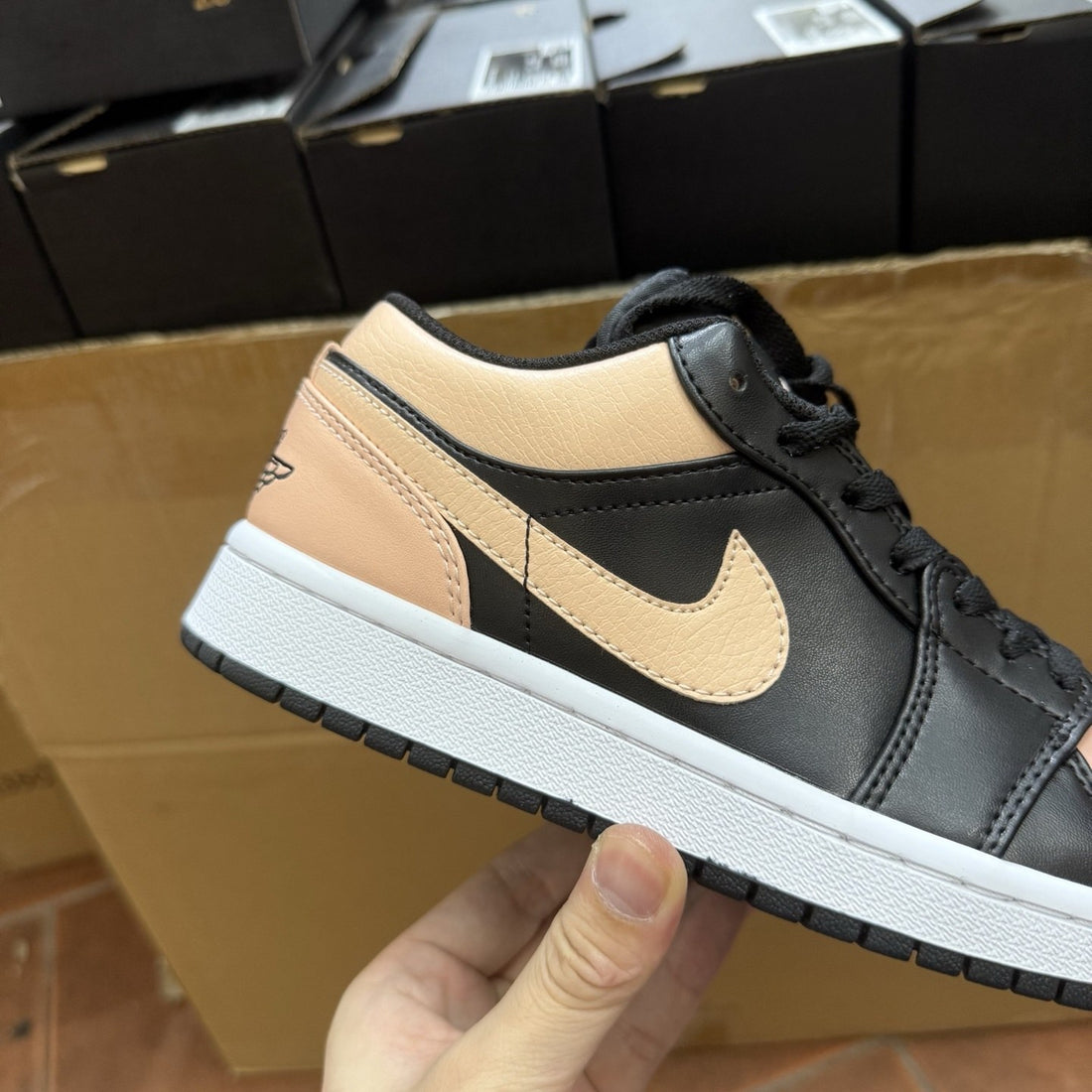 Air Jordan 1 Low Black Peach Ice